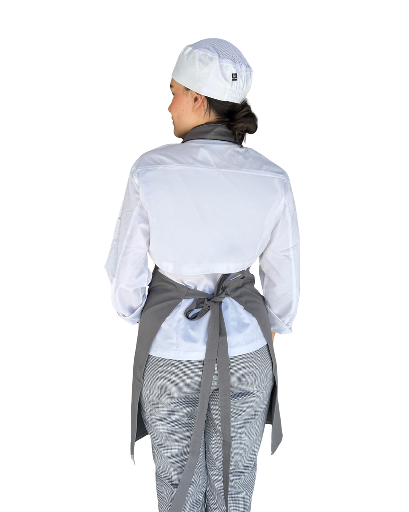 zittro Mandil delantal chef franja Gris Oxford. R920302-000 UNI